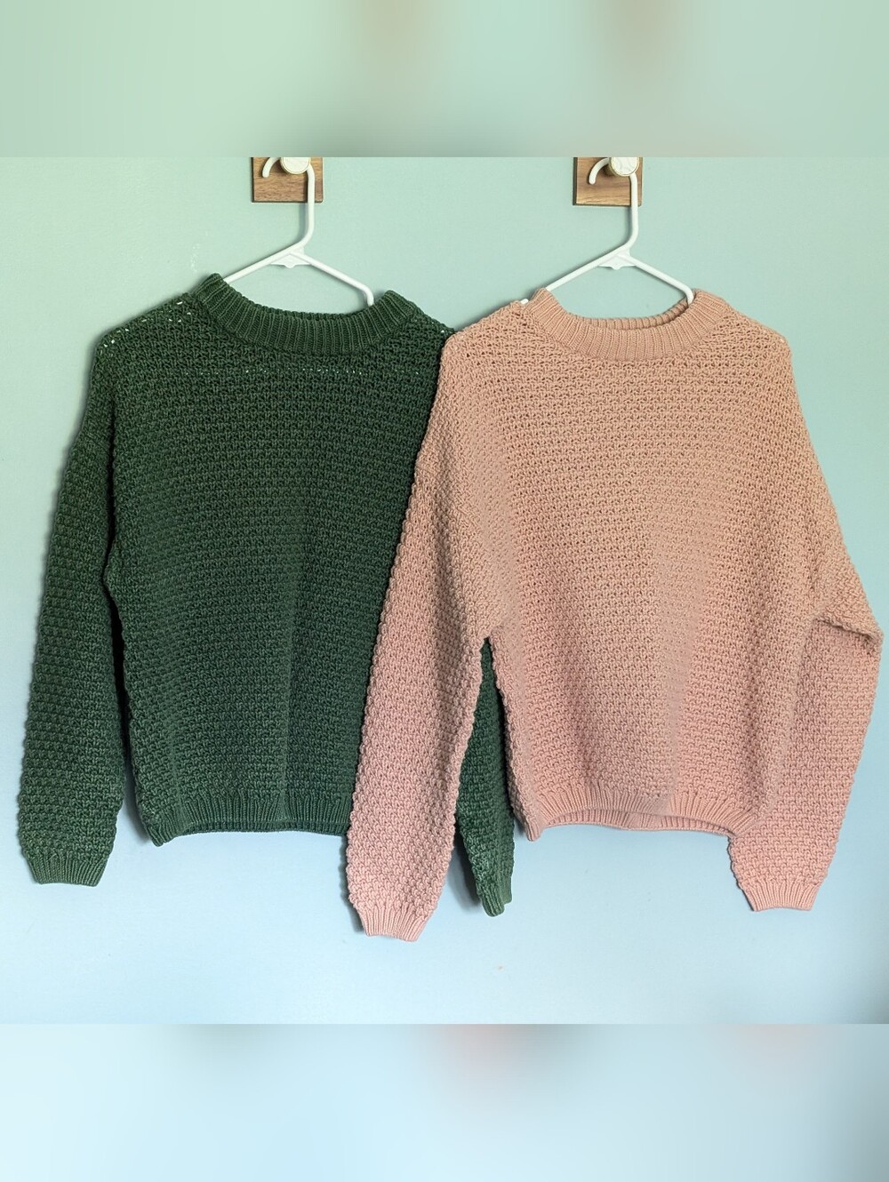 Lot Of 2 Women's Universal Thread Chunky Knit Cotton Blend Sweaters Size Large